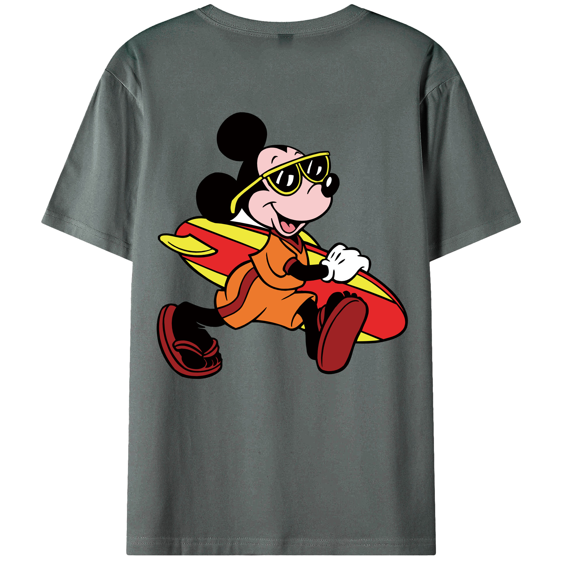 （画像用） ミッキーマウス Mickey Mouse 綿100％半袖Tシャツ（背面プリント）